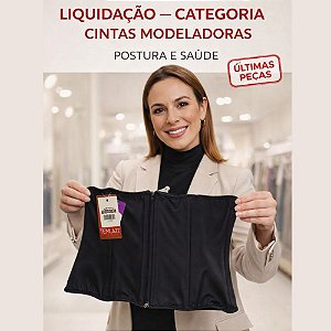 Corset Alta Compressão Modeladora com Zíper e 8 Barbatanas Feminize – Tamanho 48