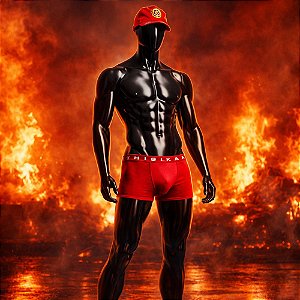 Fantasia Bombeiro Masculina Erótika Sensual com Cueca Box