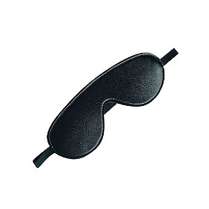 Venda para Olhos Preta em Couro Sintético Confortável Ajustável