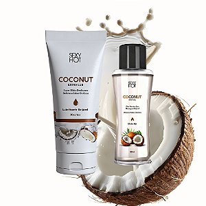 Kit Ritual Coconut Sexy Hot | Óleo Térmico + Lubrificante Coco