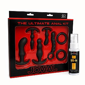 Kit Anal Completo 5 Plugs + 2 Anéis + Gel Lis-In Grátis