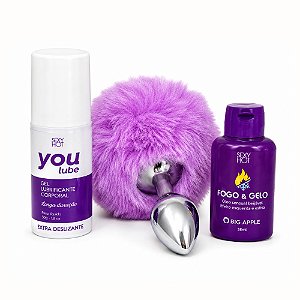 Kit Chá de Lingerie Hard com Plug em Metal, You Lube e Fogo & Gelo Big Apple