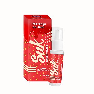 Suk Sugador Líquido Morango do Amor 15g – Vibra, Gela e Aquece