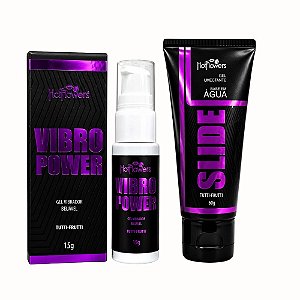 Kit Ritual Tutti-Frutti HotFlowers – Vibro Power + Slide Deslizante