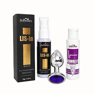 Kit Ritual Conforto Anal Premium – Plug M + Lis-In + Inti Loob