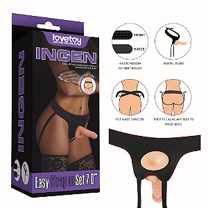 Pênis Realístico Lovetoy Ingen 18cm com Cinta Ajustável