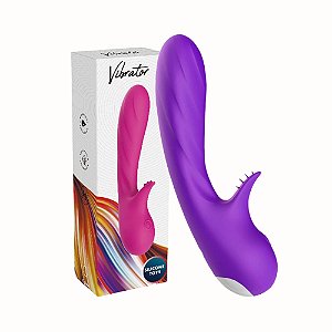 Vibrador Ponto G Duplo 18cm com 9 Modos de Vibração