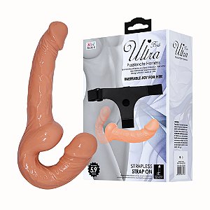 Penetrador Strapless Baile 23cm com Plug Interno + Cinta Ajustável