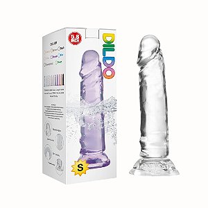 Pênis Realístico Transparente 14,8cm com Ventosa