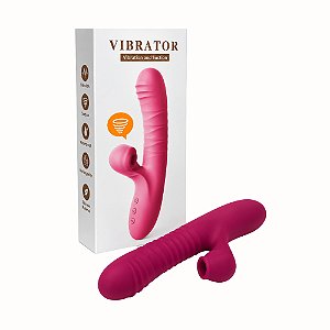 Vibrador Ponto G + Clitóris 20 Funções com Vibração e Sucção