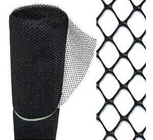 Tela Pvc Viveiro Preto 1 X 20metros