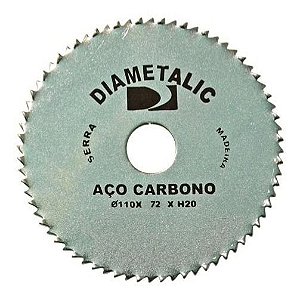 Disco De Corte P/ Madeira Aço Carbono 110mm Diametalic