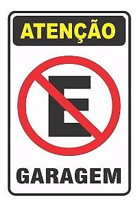 Placa Pvc Proibido Estacionar Garagem Auto-adesiva Jaime