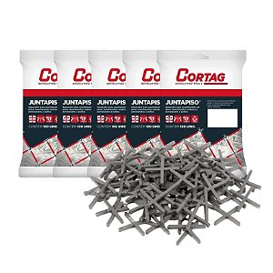 Kit 500 Espaçador Cruzeta Juntapiso Azulejo 1,0mm Cortag