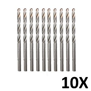 Kit 10 Broca Para Concreto Widea Videa 1/8'' 3mmX45mm Irwin