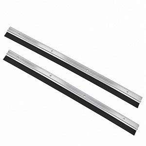 Kit 2 Veda Porta Rodo Friso Vedador Em Alumínio Prata 80cm