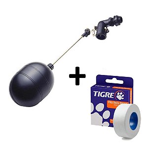 Kit Boia 3/4 Alta Vazão Acqualimp e Fita Veda Rosca Tigre