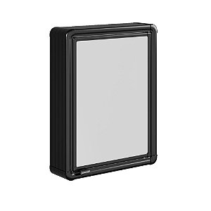 Armário de Banheiro Alumínio Sobrepor LBP12s Preto Astra