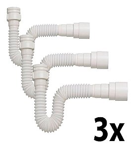 Kit 3 Sifão Multiuso P/ Pia/lavatório/tanque 66cm Tigre