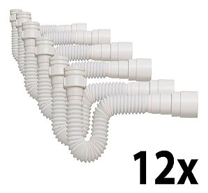 Kit 12 Sifão Multiuso P/ Pia/lavatório/tanque 66cm Tigre