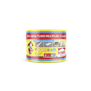 Fita Autoadesiva Vedatudo Impermeabilizante Telhado 10mX10cm