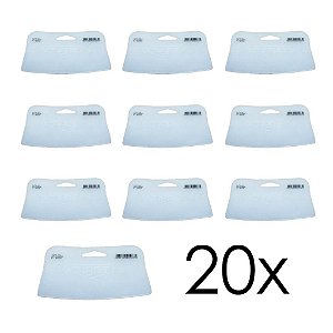 Kit 20 Aplicador Espátula Celuloide Silicone P/ Massa Tigre