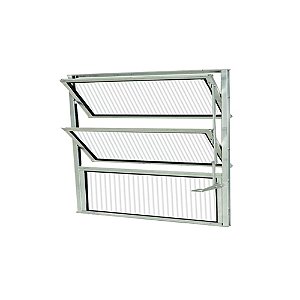 Vitro Basculante 60x80 Alumínio Vidro Canelado Janellot