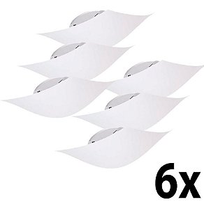 Kit 6 Plafon Quadrado Pvc 1xe27 30w 250v Taschibra