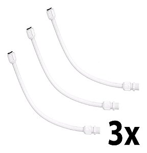 Kit 3 Engate Flexível 1/2 X 60cm Água Fria Pvc Plena Tigre