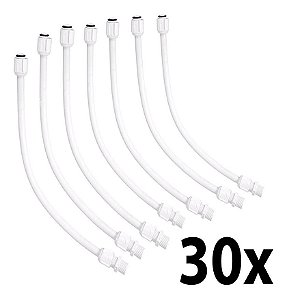 Kit 30 Engate Flexível 1/2 X 40cm Água Fria Pvc Tigre