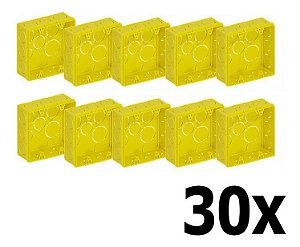 Kit 30 Caixa De Luz Embutir 4x4 Parede Reforçada Tigre