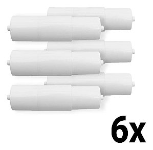 Kit 6 Rolete Plástico P/ Papel Higiênico Astra