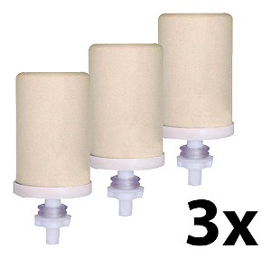 Kit 3 Vela Filtro Declorante De Cerâmica Stéfani