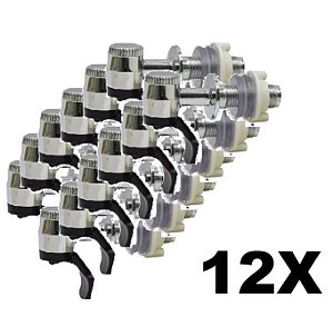Kit 12 Torneira Para Filtro Cromada Gama
