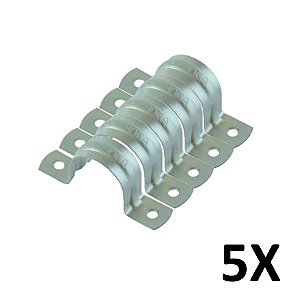 Kit 5 Abraçadeiras de Metal Canos e Tubulações Tipo U 3/4''