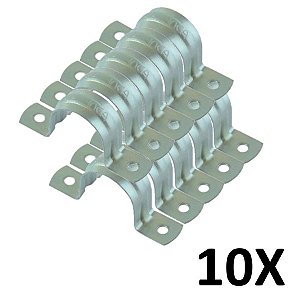 Kit 10 Abraçadeiras de Metal Canos e Tubulações Tipo U 3/4''