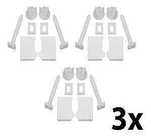 Kit 3 Conjunto Parafuso Fixação De Assentos Sanitários Astra