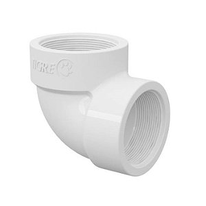 Joelho/Cotovelo 90º PVC Roscável 1" (32mm) Branco Tigre