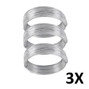 Kit 3 Rolo de Arame Galvanizado Nº22 / 10 Metros