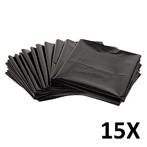Kit 15 Saco de Lixo Reforçado Resistente Uso Doméstico 100L