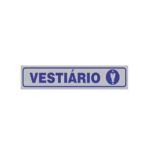 Placa Aviso Sinalização Portas Vestiário Masculino 25cmx5cm