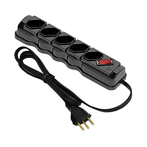 Extensão Elétrica Filtro de Linha 5 Tomadas