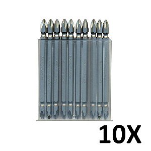 Kit 10 Pontas Bits Philips PH2 Torque Alto 110mm Wurth