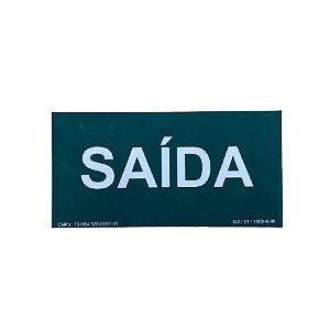 Placa Sinalização PVC Fotoluminescente Saída