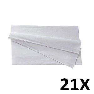 Kit 21 Panos de Limpeza Multiuso Reutilizável 30X40cm Branco