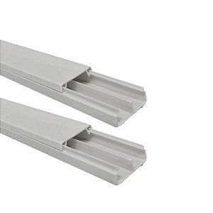 Kit 4mts Canaleta 2 Divisórias Cabos Fios Fita Dupla Face