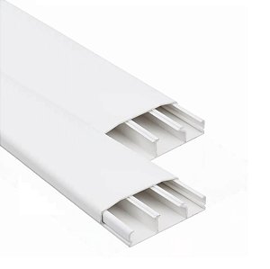 Kit 4mts Canaleta 3 Divisórias Cabos Fios Fita Dupla Face