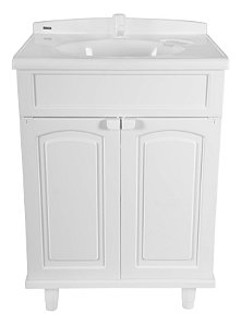 Gabinete de Banheiro Lavatório Plástico GAB2 Branco Astra