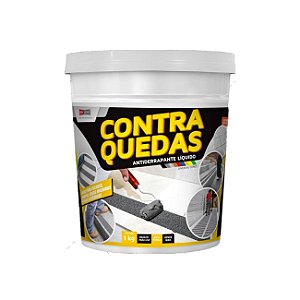 Antiderrapante Liquida Incolor/Preto Contra Quedas 1kg
