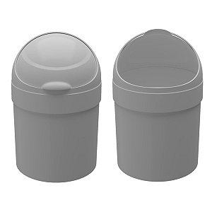 Cesto Tampa Basculante Banheiro Cozinha Escritório Branca 6L